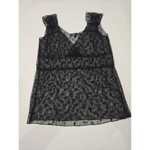 Lily Lace Black Tank Top Small Womens
